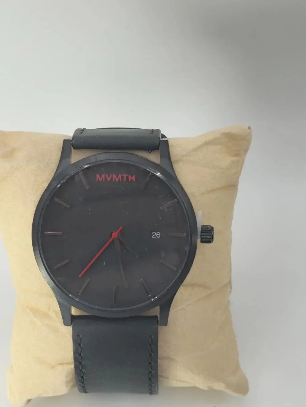MVMT Classic Men's Black Leather Strap Watch